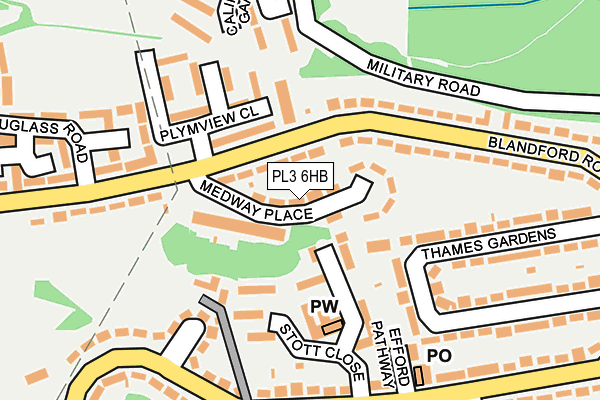 PL3 6HB map - OS OpenMap – Local (Ordnance Survey)