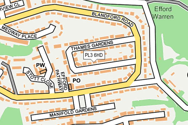 PL3 6HD map - OS OpenMap – Local (Ordnance Survey)