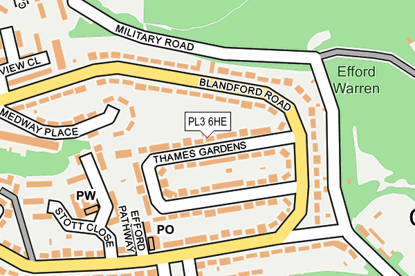 PL3 6HE map - OS OpenMap – Local (Ordnance Survey)