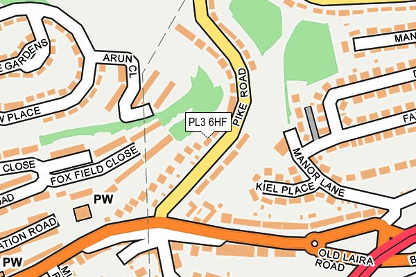 PL3 6HF map - OS OpenMap – Local (Ordnance Survey)