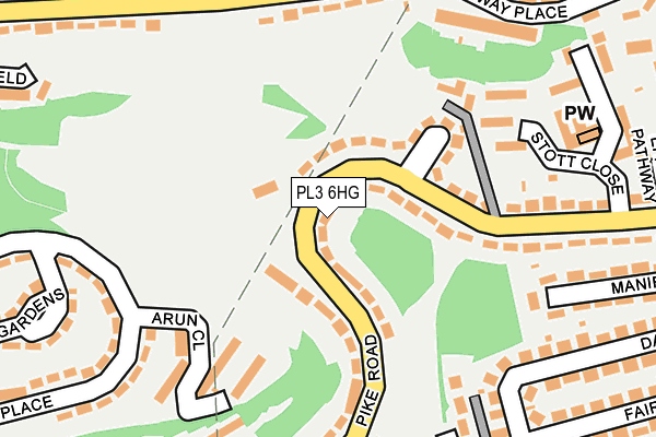 PL3 6HG map - OS OpenMap – Local (Ordnance Survey)