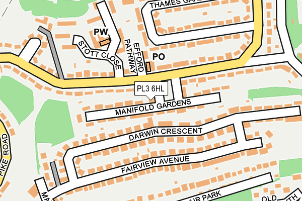 PL3 6HL map - OS OpenMap – Local (Ordnance Survey)