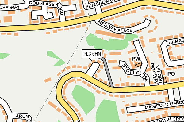 PL3 6HN map - OS OpenMap – Local (Ordnance Survey)