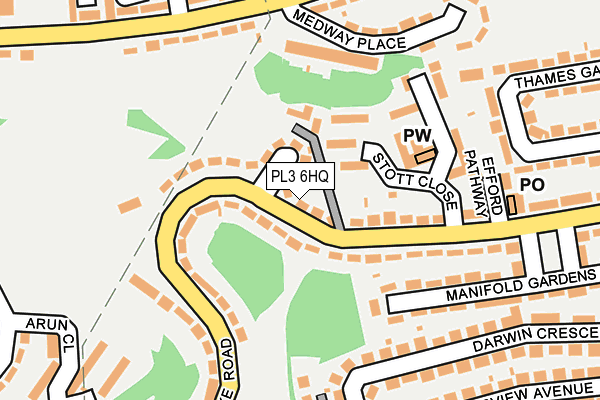 PL3 6HQ map - OS OpenMap – Local (Ordnance Survey)
