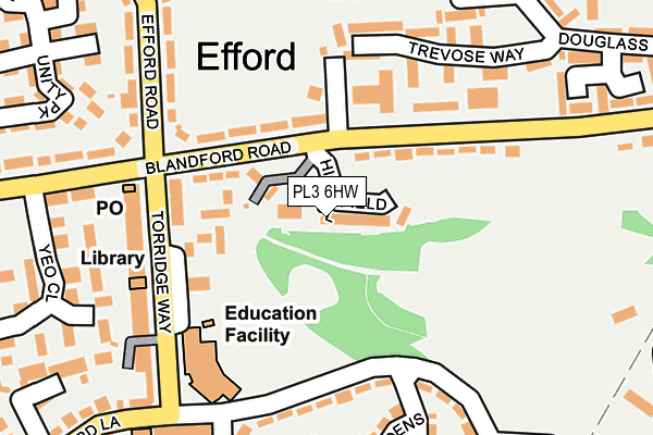 PL3 6HW map - OS OpenMap – Local (Ordnance Survey)