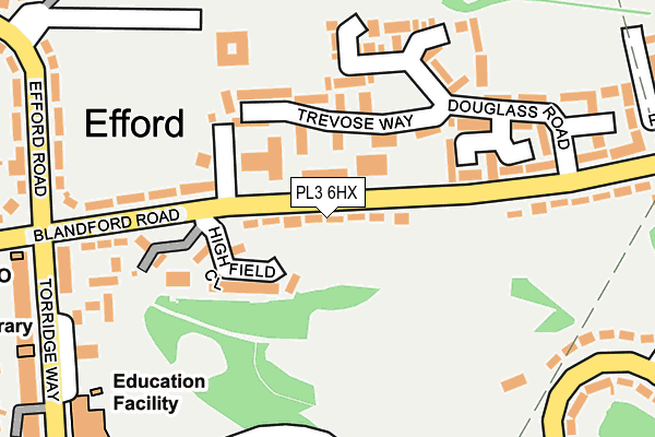 PL3 6HX map - OS OpenMap – Local (Ordnance Survey)