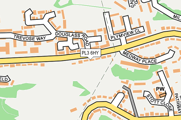 PL3 6HY map - OS OpenMap – Local (Ordnance Survey)