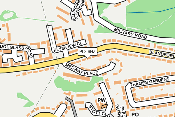 PL3 6HZ map - OS OpenMap – Local (Ordnance Survey)