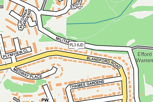PL3 6JD map - OS OpenMap – Local (Ordnance Survey)