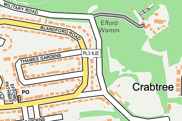 PL3 6JE map - OS OpenMap – Local (Ordnance Survey)