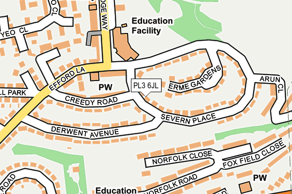 PL3 6JL map - OS OpenMap – Local (Ordnance Survey)