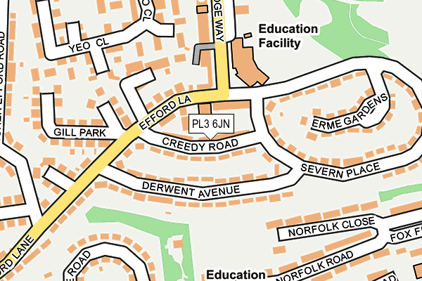 PL3 6JN map - OS OpenMap – Local (Ordnance Survey)