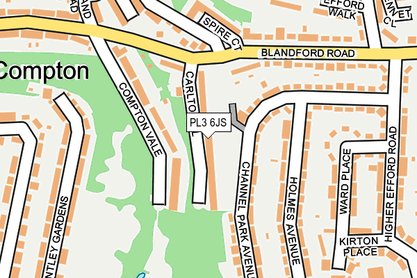 PL3 6JS map - OS OpenMap – Local (Ordnance Survey)