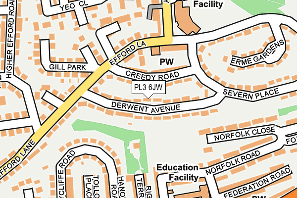 PL3 6JW map - OS OpenMap – Local (Ordnance Survey)