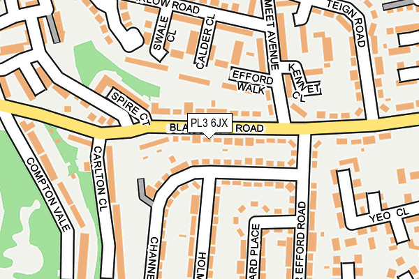 PL3 6JX map - OS OpenMap – Local (Ordnance Survey)