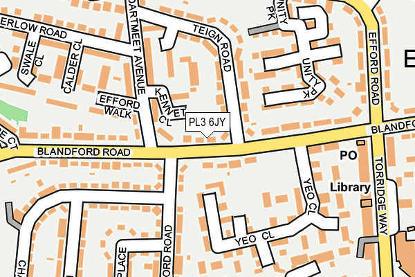 PL3 6JY map - OS OpenMap – Local (Ordnance Survey)