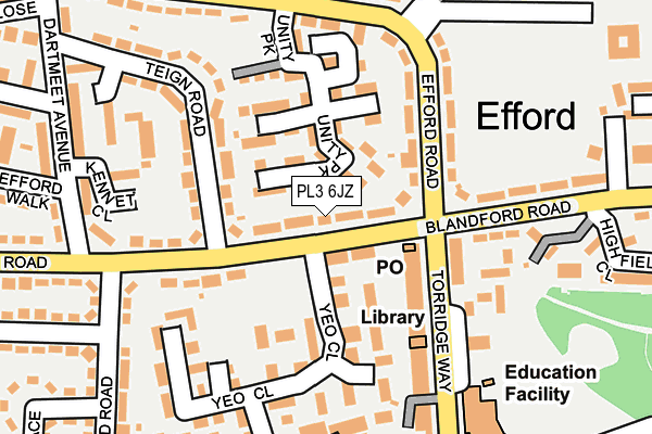 PL3 6JZ map - OS OpenMap – Local (Ordnance Survey)