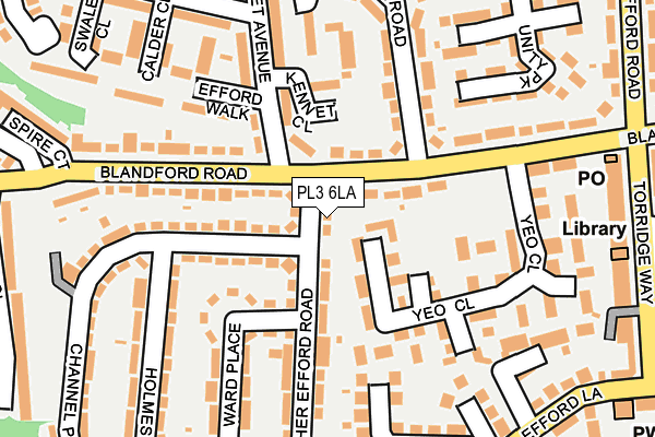 PL3 6LA map - OS OpenMap – Local (Ordnance Survey)