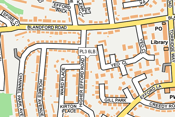 PL3 6LB map - OS OpenMap – Local (Ordnance Survey)