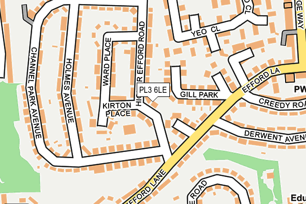 PL3 6LE map - OS OpenMap – Local (Ordnance Survey)