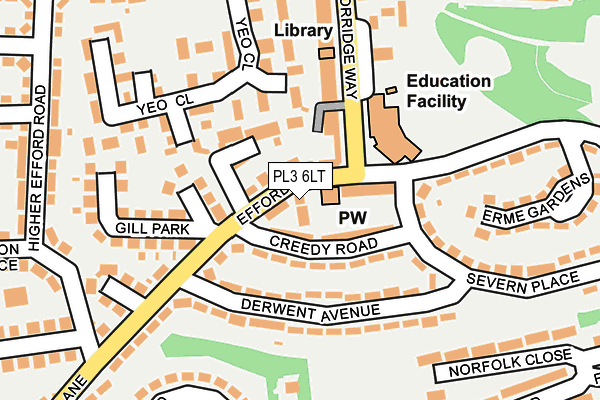 PL3 6LT map - OS OpenMap – Local (Ordnance Survey)
