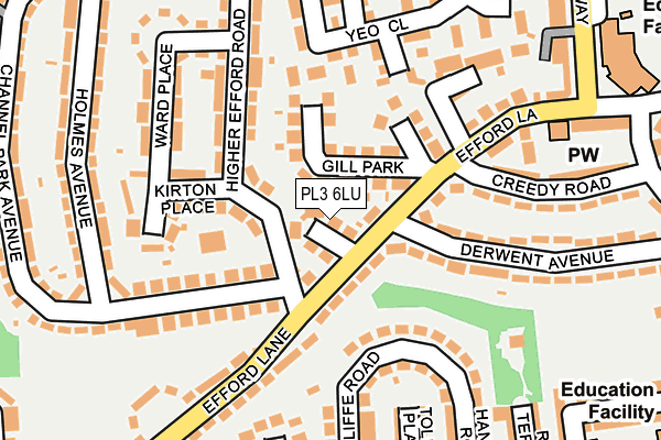 PL3 6LU map - OS OpenMap – Local (Ordnance Survey)