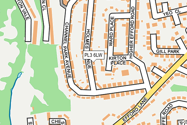 PL3 6LW map - OS OpenMap – Local (Ordnance Survey)