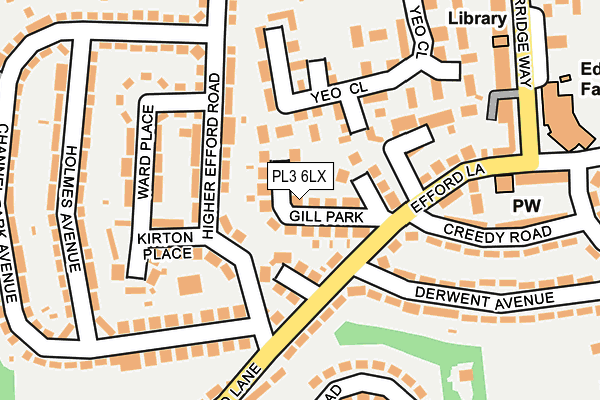 PL3 6LX map - OS OpenMap – Local (Ordnance Survey)