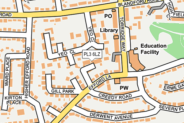 PL3 6LZ map - OS OpenMap – Local (Ordnance Survey)