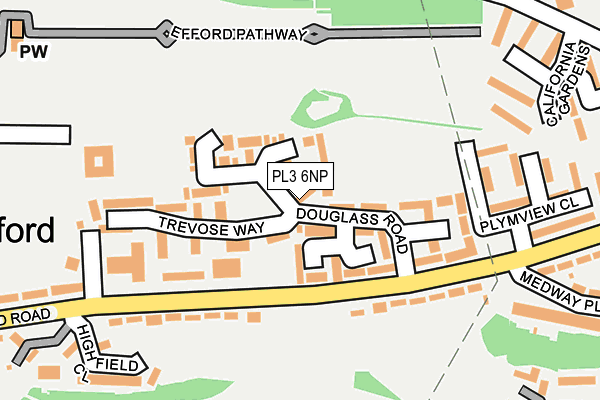 PL3 6NP map - OS OpenMap – Local (Ordnance Survey)