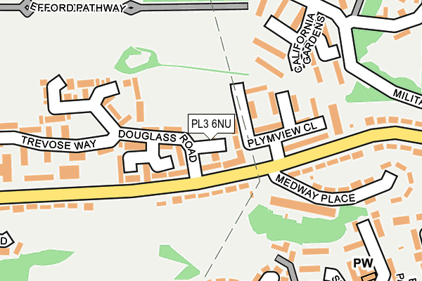 PL3 6NU map - OS OpenMap – Local (Ordnance Survey)