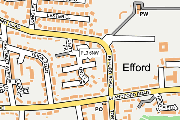PL3 6NW map - OS OpenMap – Local (Ordnance Survey)