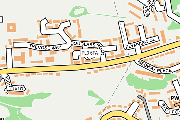 PL3 6PA map - OS OpenMap – Local (Ordnance Survey)