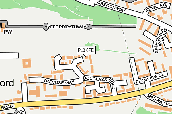 PL3 6PE map - OS OpenMap – Local (Ordnance Survey)