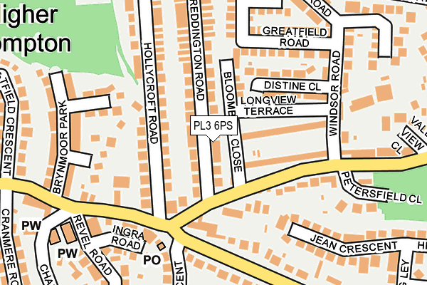 PL3 6PS map - OS OpenMap – Local (Ordnance Survey)