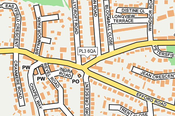 PL3 6QA map - OS OpenMap – Local (Ordnance Survey)