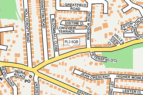 PL3 6QB map - OS OpenMap – Local (Ordnance Survey)