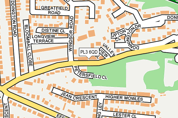 PL3 6QD map - OS OpenMap – Local (Ordnance Survey)