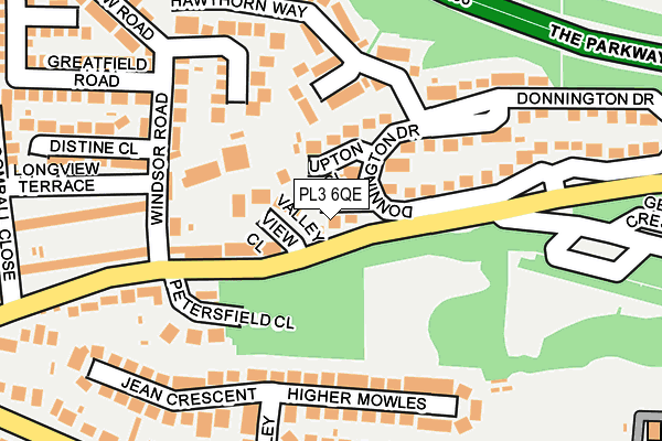 PL3 6QE map - OS OpenMap – Local (Ordnance Survey)