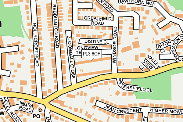 PL3 6QF map - OS OpenMap – Local (Ordnance Survey)