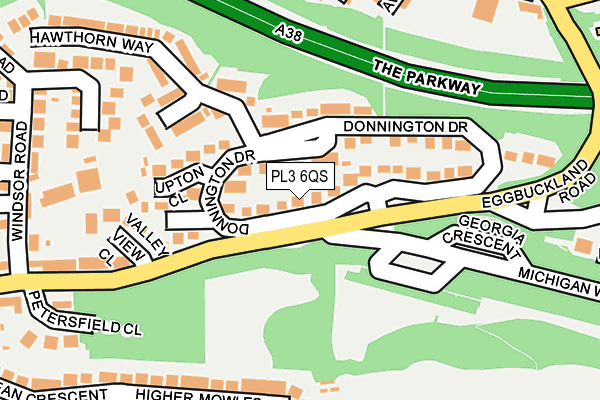 PL3 6QS map - OS OpenMap – Local (Ordnance Survey)