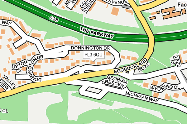 PL3 6QU map - OS OpenMap – Local (Ordnance Survey)