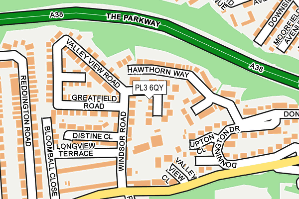 PL3 6QY map - OS OpenMap – Local (Ordnance Survey)