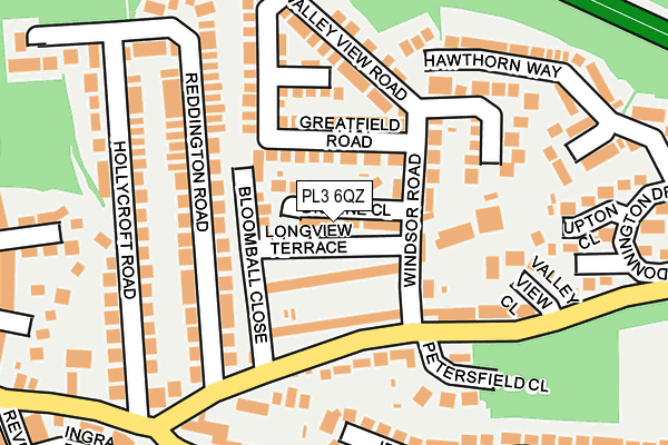 PL3 6QZ map - OS OpenMap – Local (Ordnance Survey)