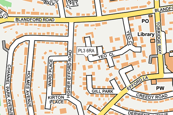 PL3 6RA map - OS OpenMap – Local (Ordnance Survey)