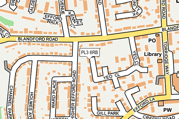 PL3 6RB map - OS OpenMap – Local (Ordnance Survey)