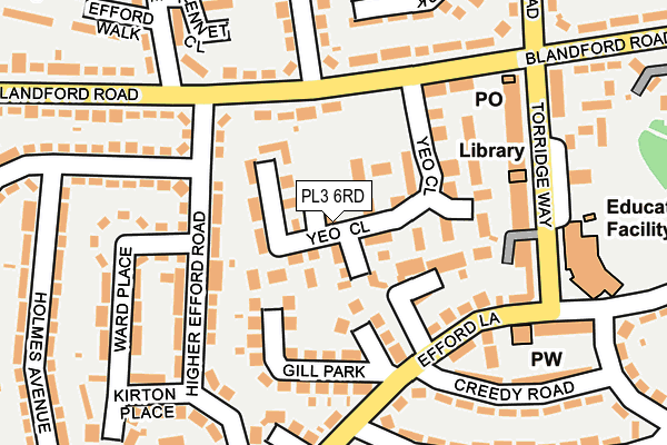 PL3 6RD map - OS OpenMap – Local (Ordnance Survey)