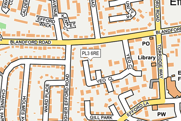 PL3 6RE map - OS OpenMap – Local (Ordnance Survey)