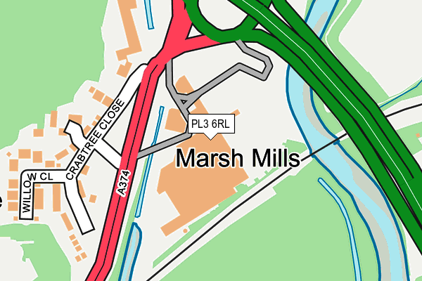 PL3 6RL map - OS OpenMap – Local (Ordnance Survey)