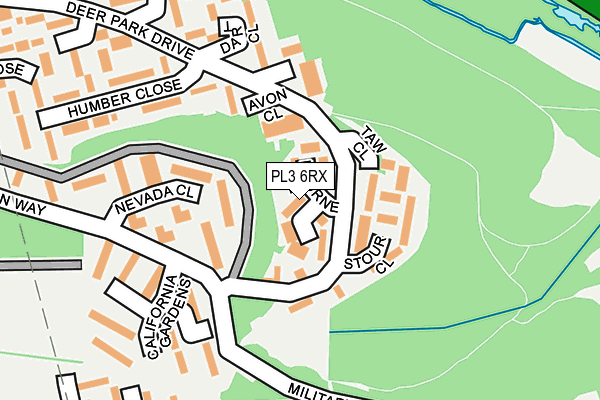 PL3 6RX map - OS OpenMap – Local (Ordnance Survey)